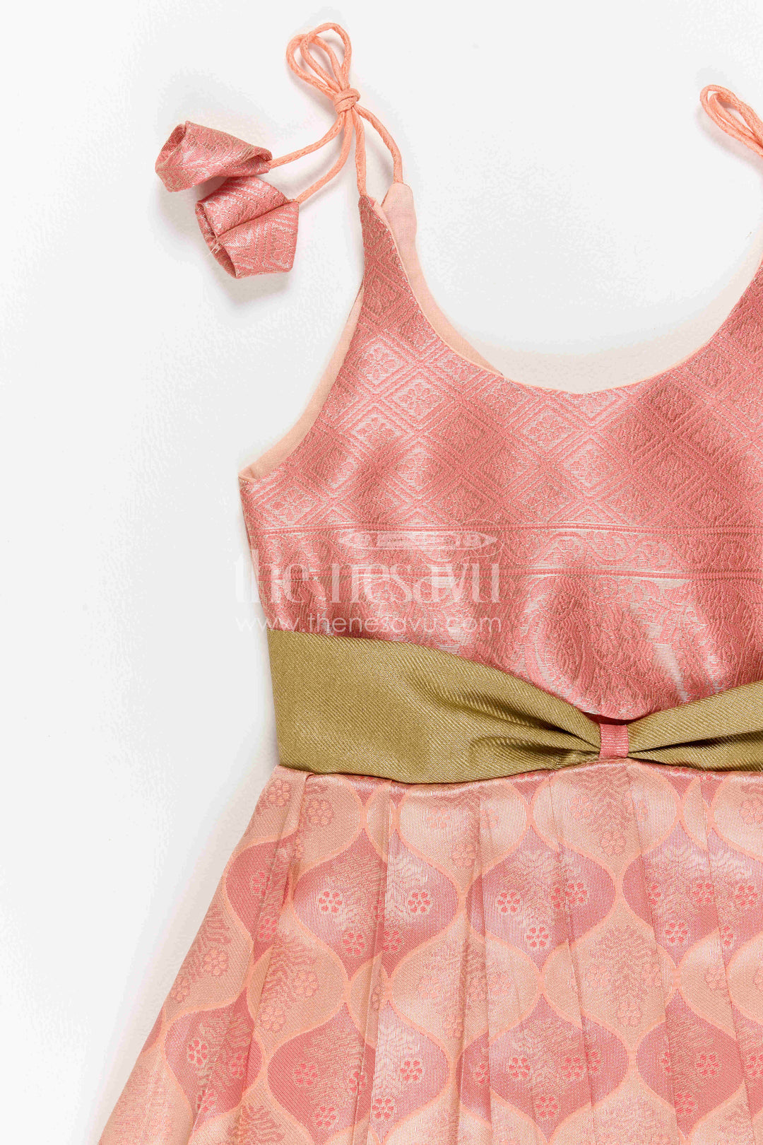 Infant Kanchi Silk Frock for Annaprasana and First Pooja