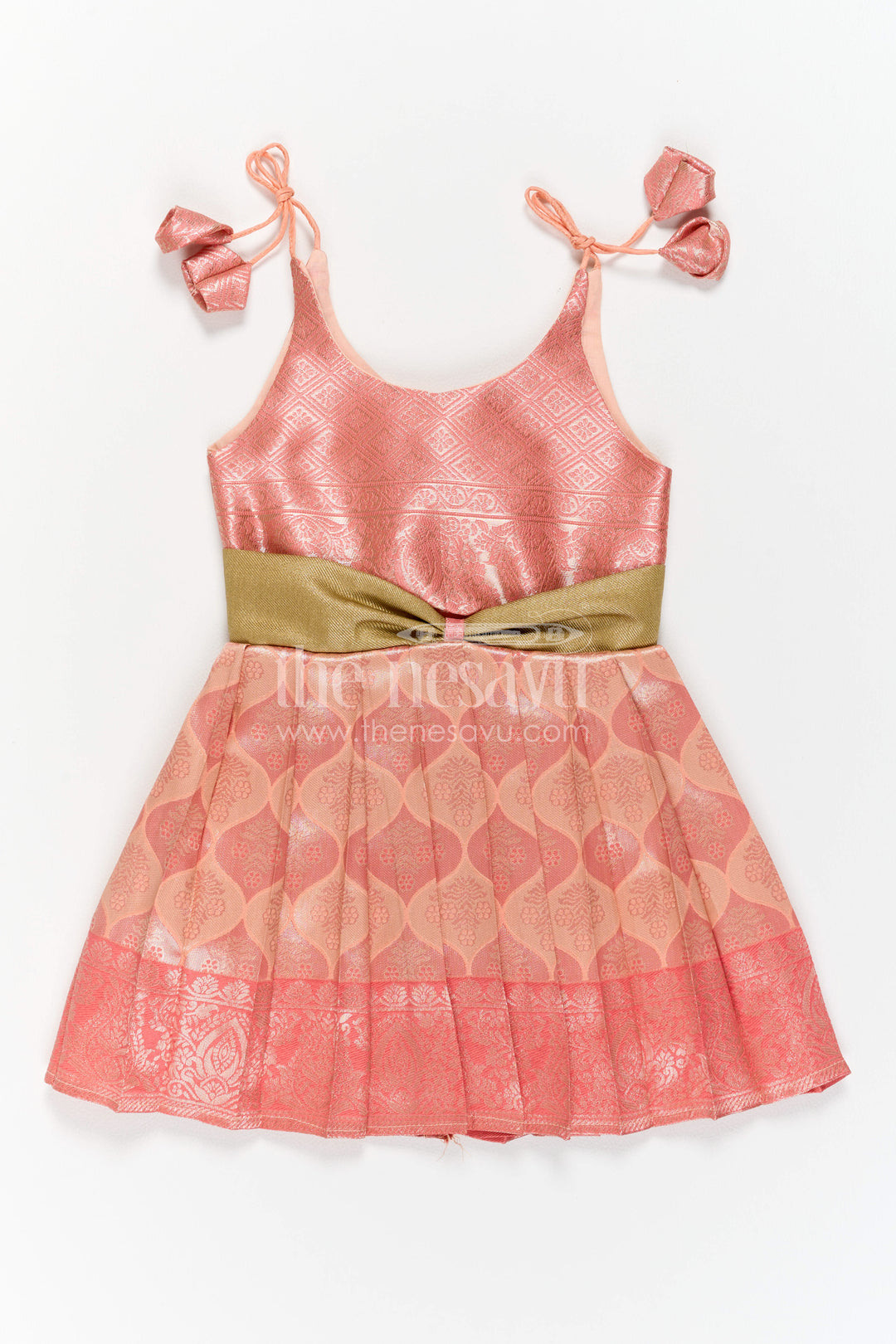 Infant Kanchi Silk Frock for Annaprasana and First Pooja