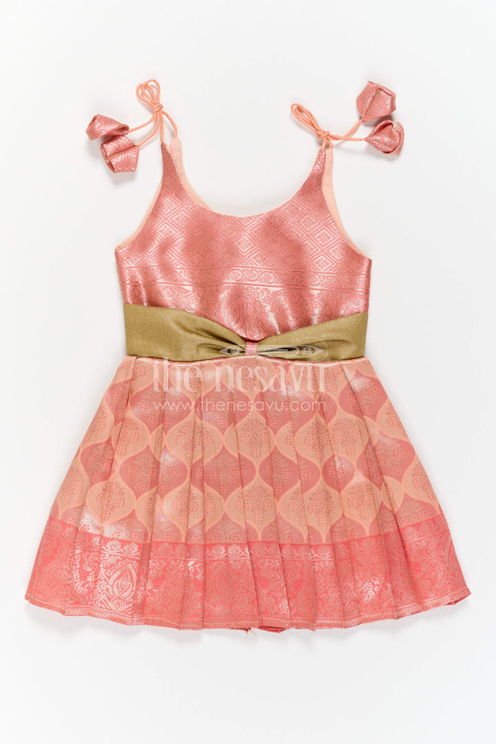 Infant Kanchi Silk Frock for Annaprasana and First Pooja