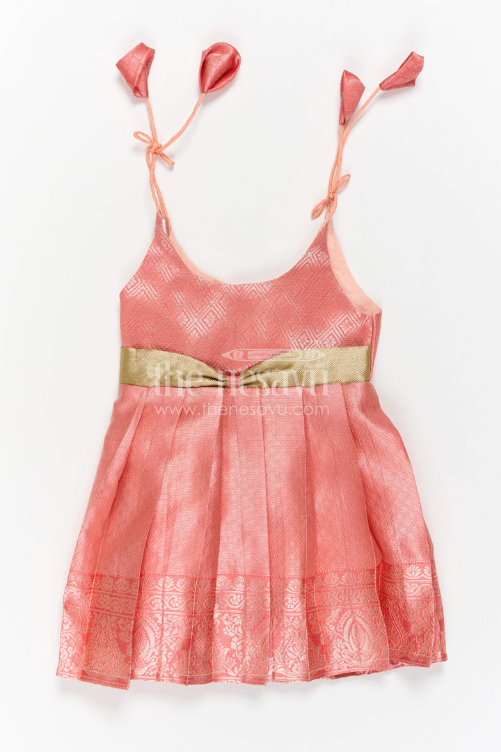 Infant Kanchi Silk Frock for Annaprasana and First Pooja