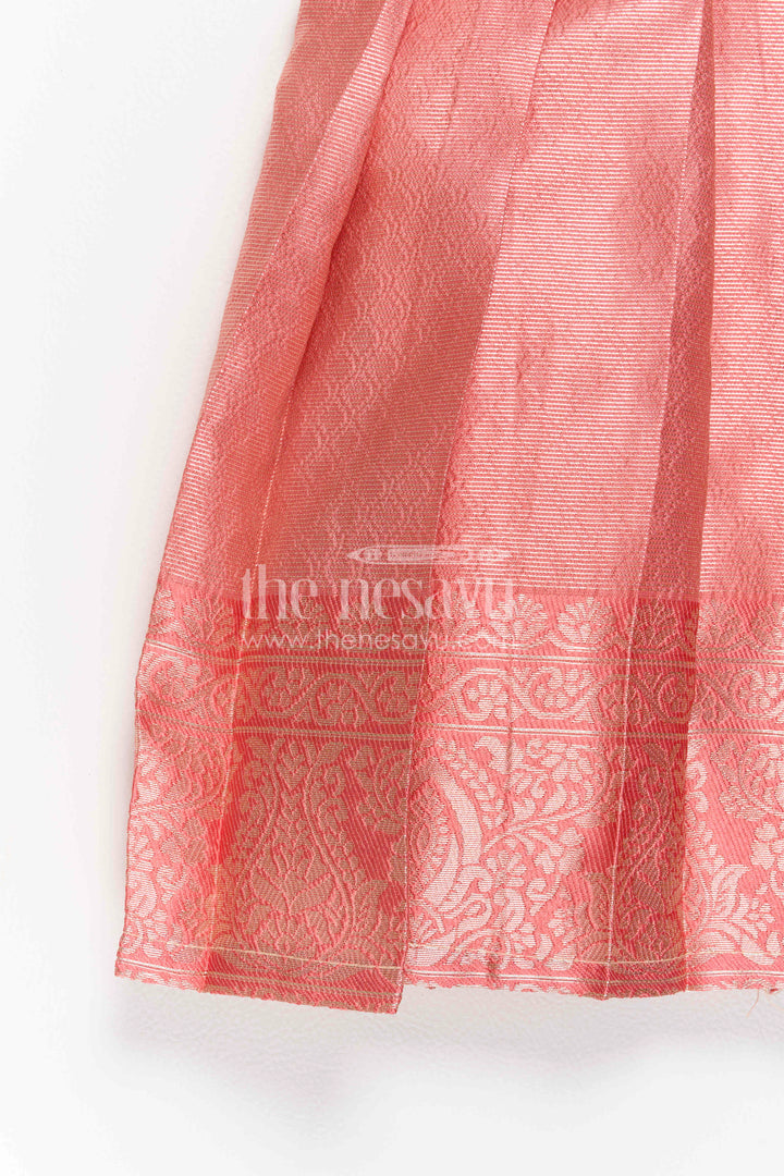 Infant Kanchi Silk Frock for Annaprasana and First Pooja