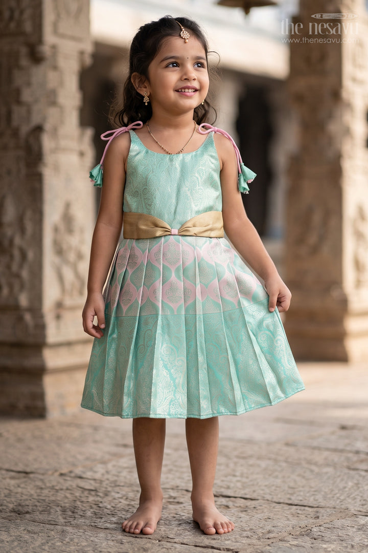Infant Kanchi Silk Frock for Cradle Ceremony and Pooja