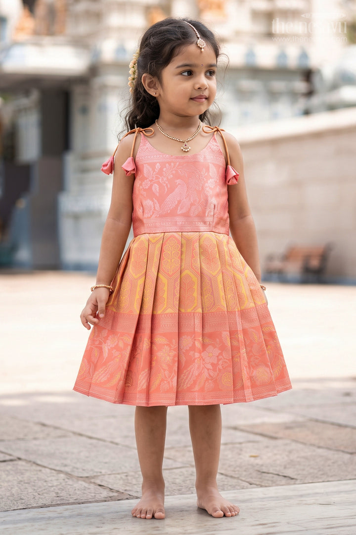 Infant Kanchi Silk Frock for Baby Shower Function
