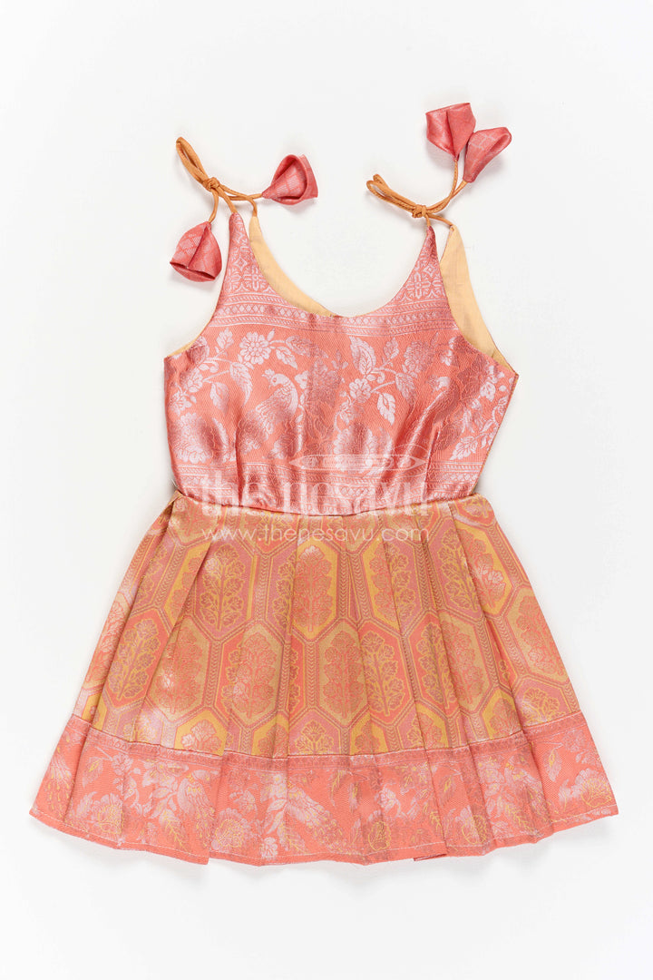 Infant Kanchi Silk Frock for Baby Shower Function
