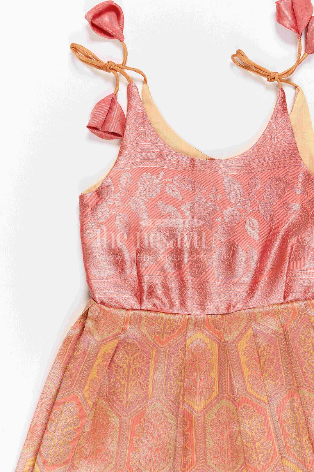 Infant Kanchi Silk Frock for Baby Shower Function
