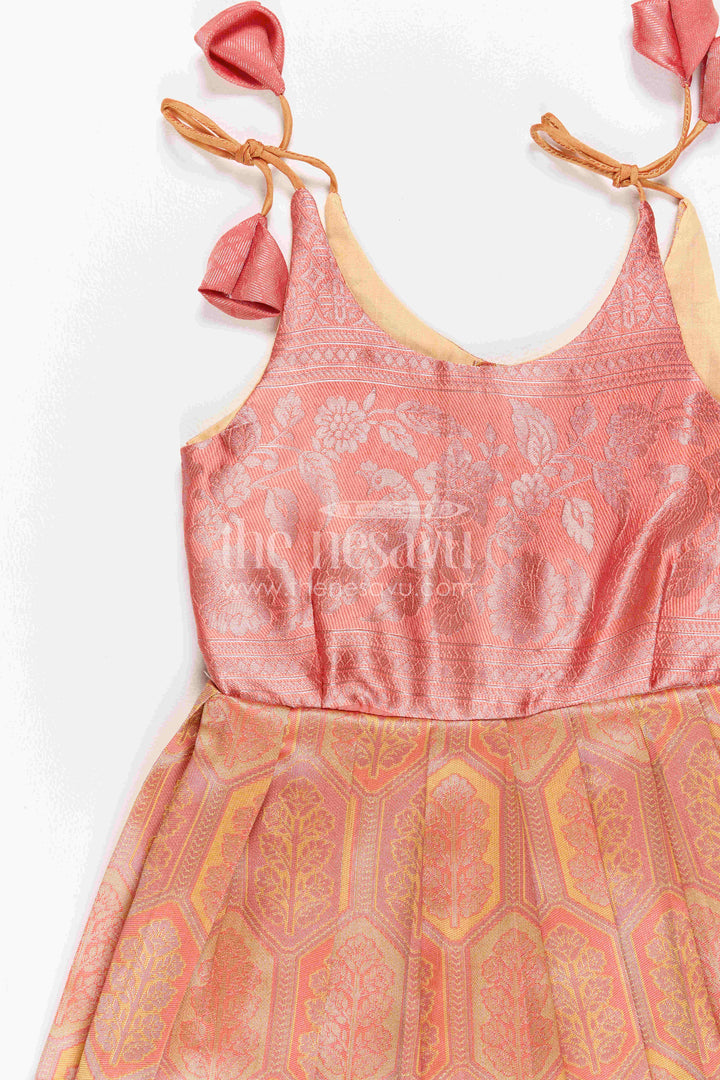 Infant Kanchi Silk Frock for Baby Shower Function