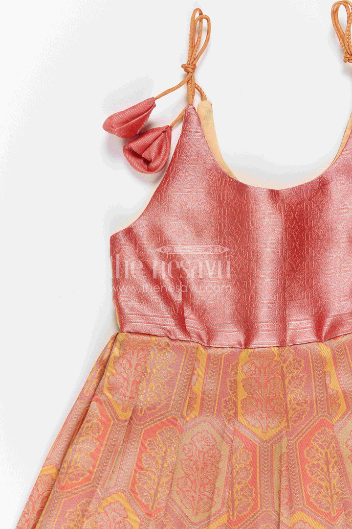 Infant Kanchi Silk Frock for Baby Shower Function