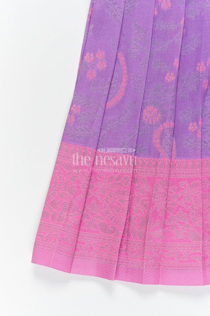 Traditional Silk Frock with Woven Texture for Weddings and Parties