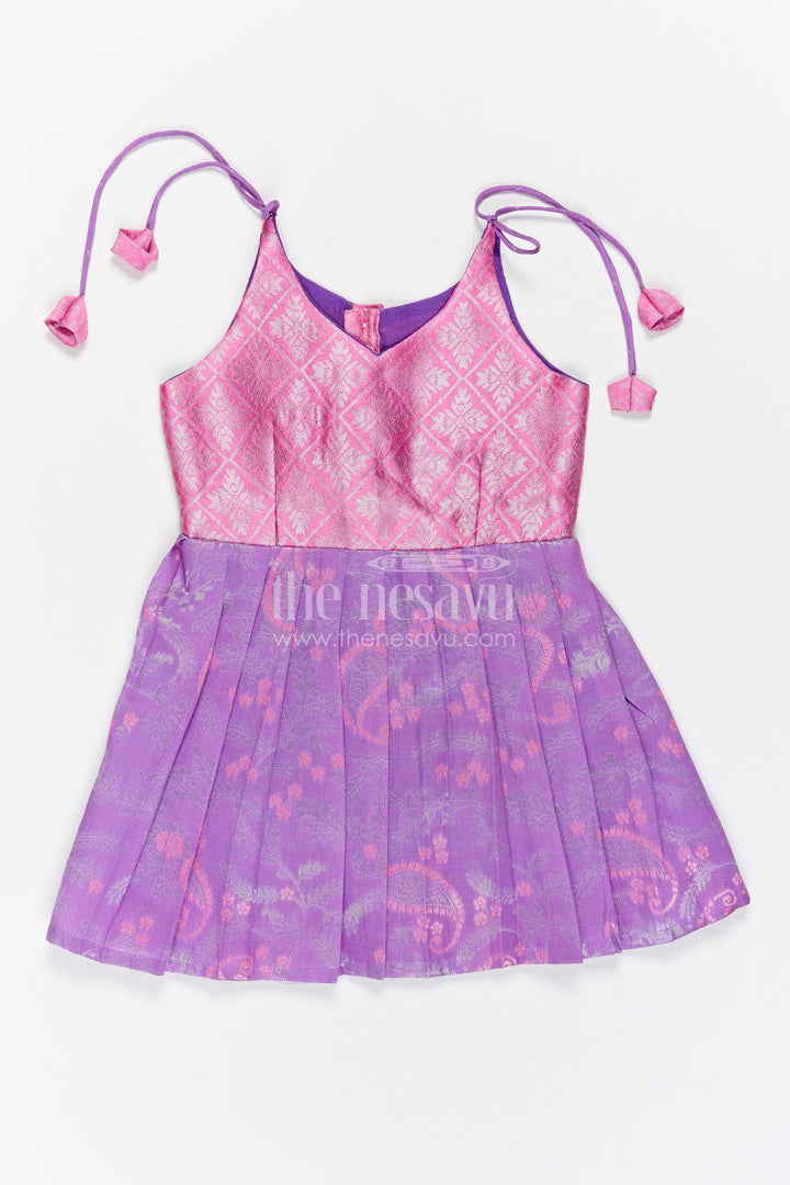 Traditional Silk Frock with Woven Texture for Weddings and Parties