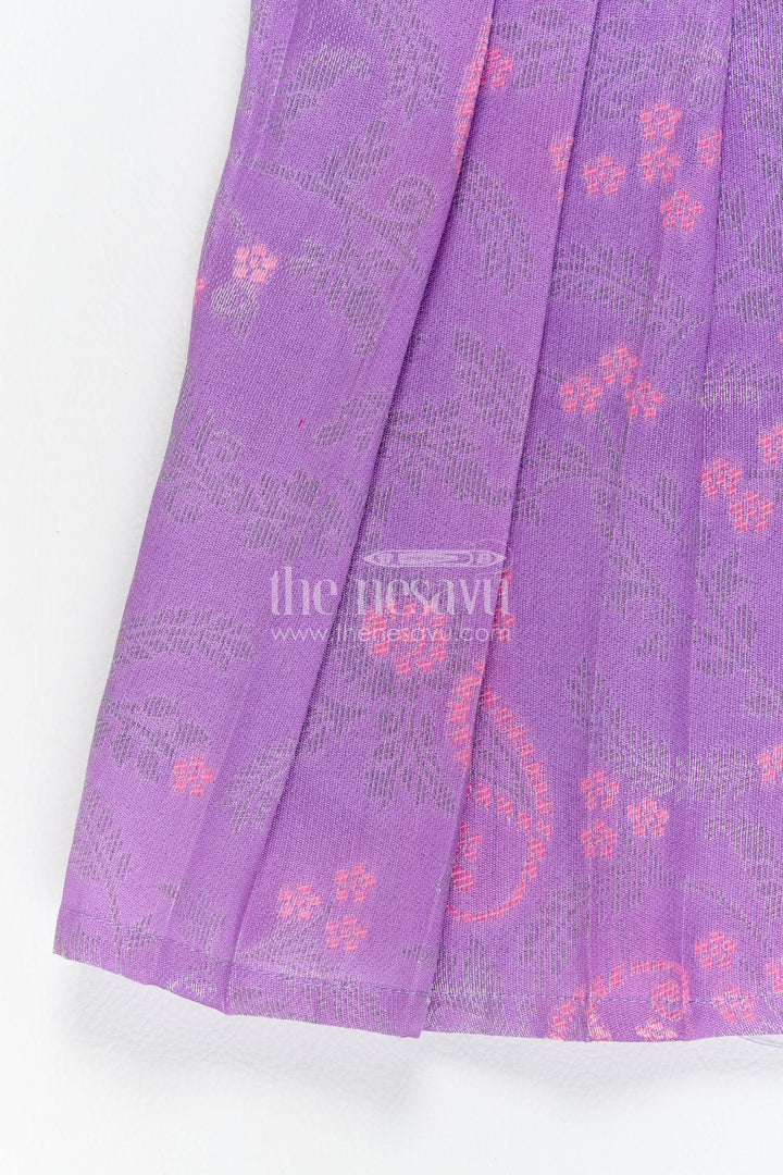 Traditional Silk Frock with Woven Texture for Weddings and Parties