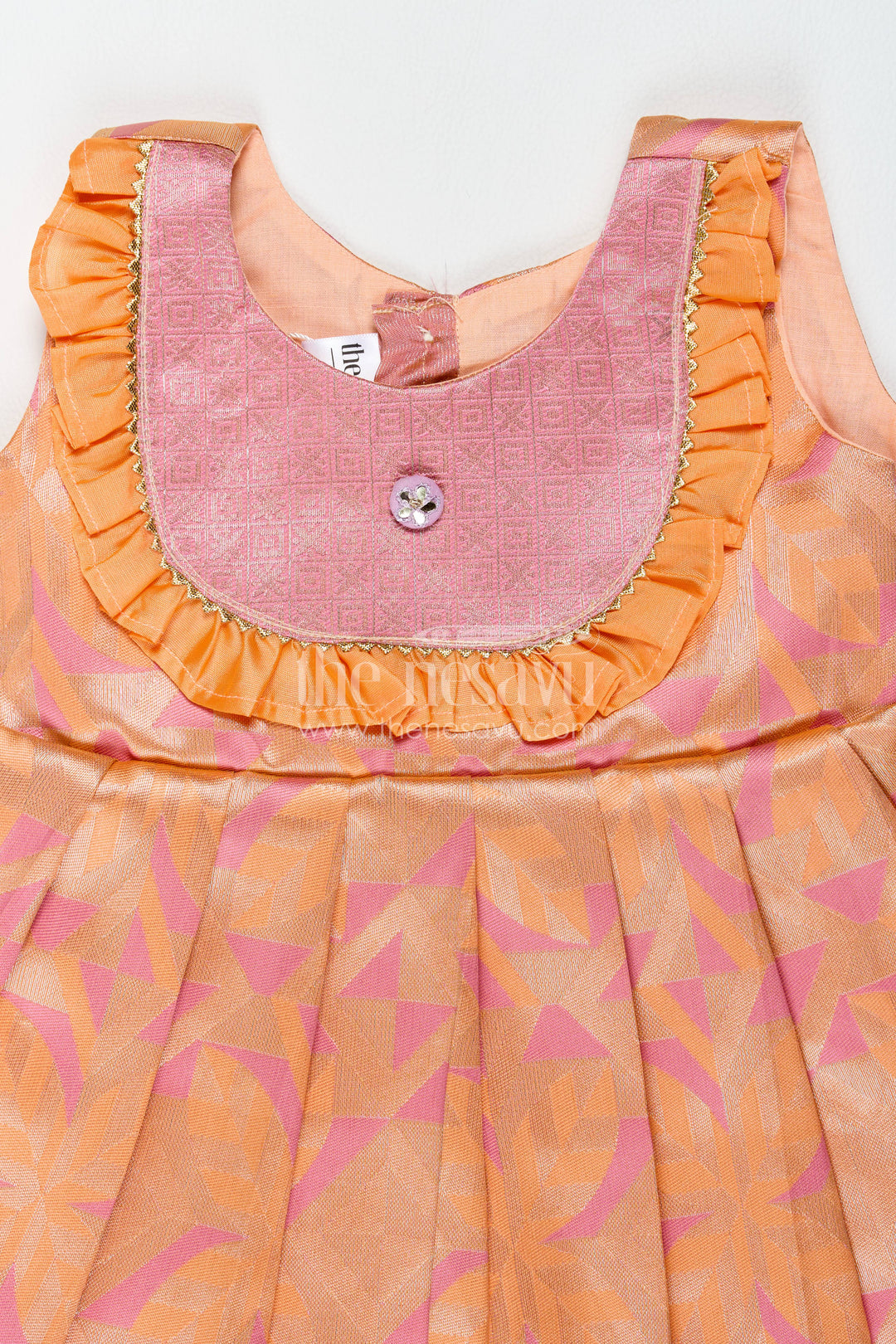 Silk Frock for Girls in Peach with an Occasion Ready Finish