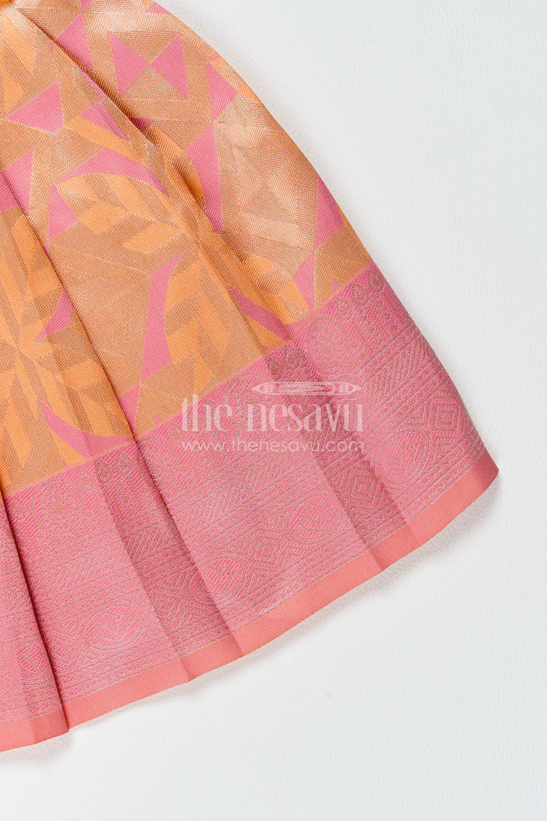 Silk Frock for Girls in Peach with an Occasion Ready Finish