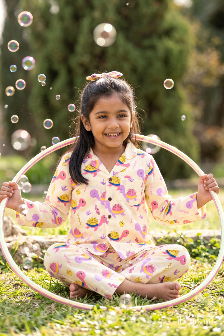 Girls Cotton Night Suit for Cosy Sleep and Home Lounging