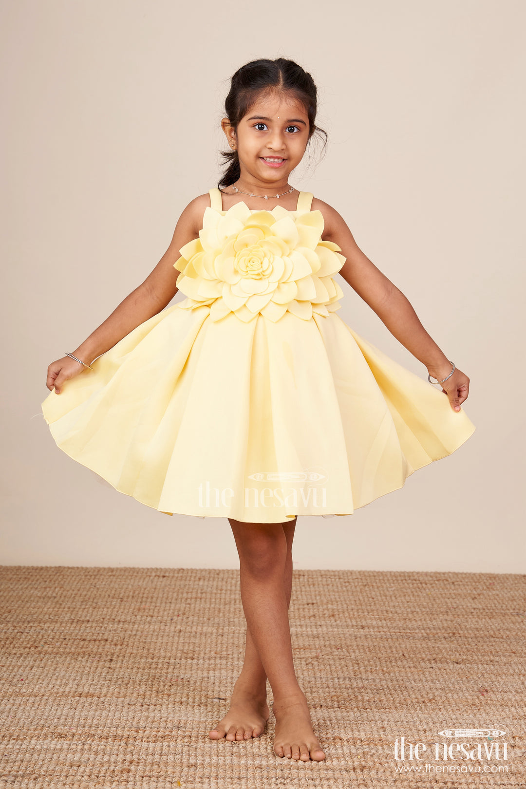 Baby girl scuba frock for birthday parties and playful twirls