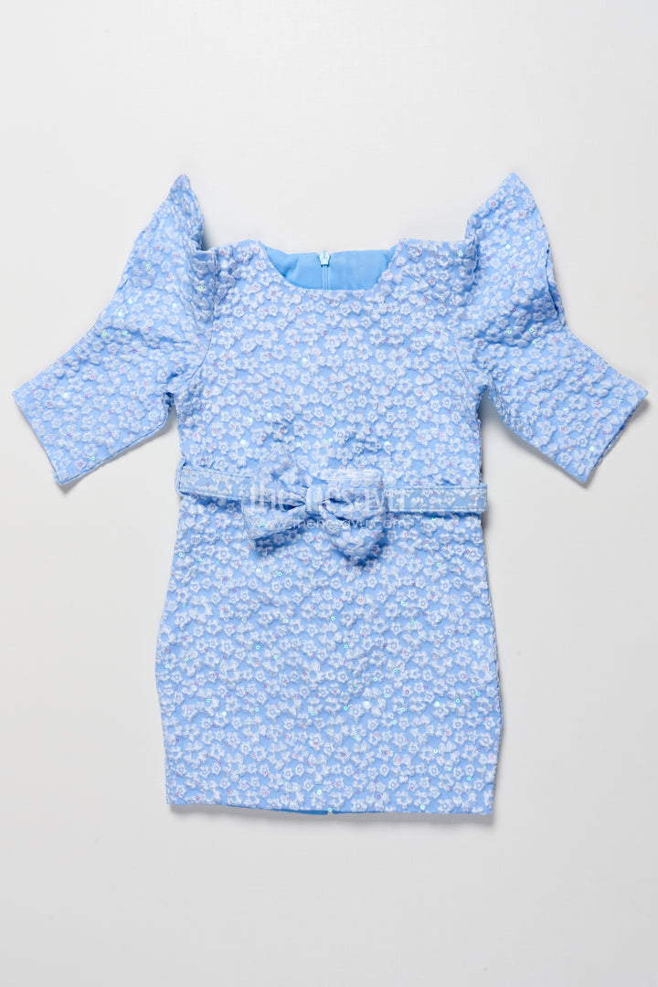 Girls Georgette Frock with Floral Design for Birthdays and Parties