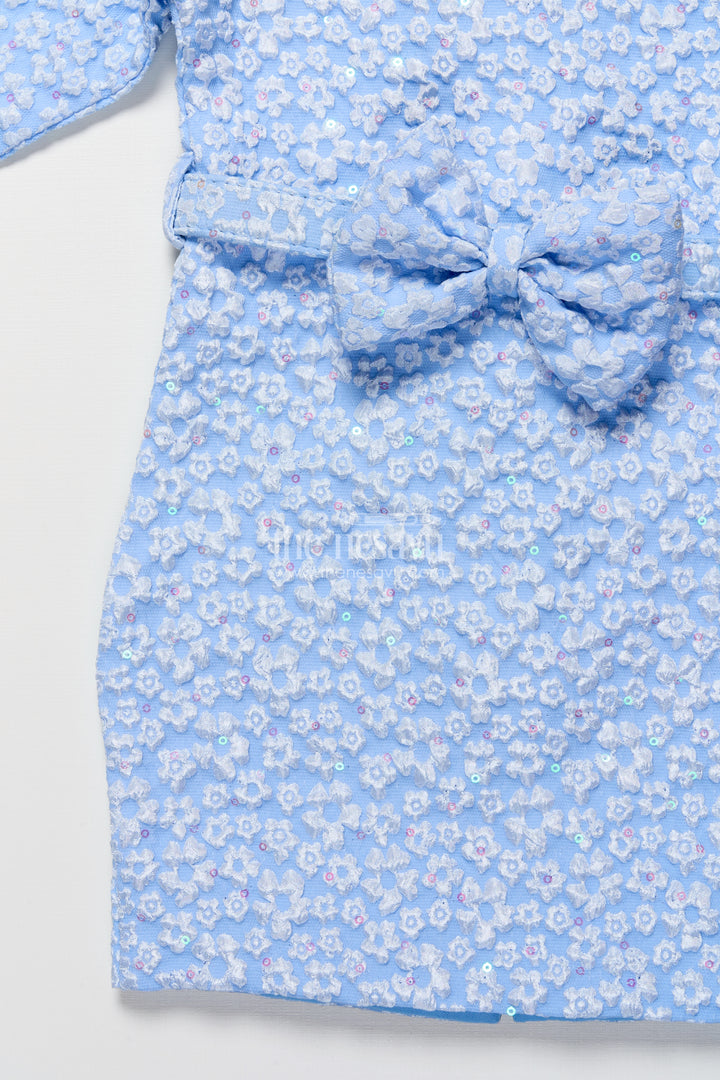Girls Georgette Frock with Floral Design for Birthdays and Parties