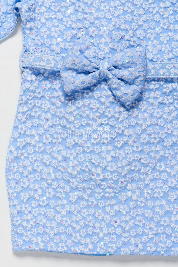 Girls Georgette Frock with Floral Design for Birthdays and Parties