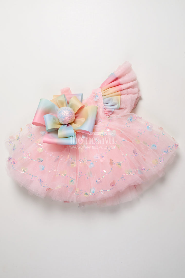 Baby Girls Fancy Frock with Sequins for Birthday Parties