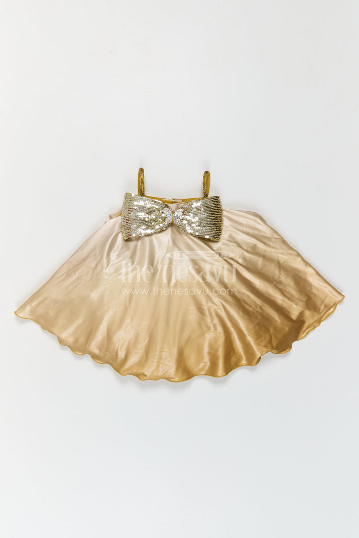 Baby Girl Party Frock with Bow for Birthday Celebrations