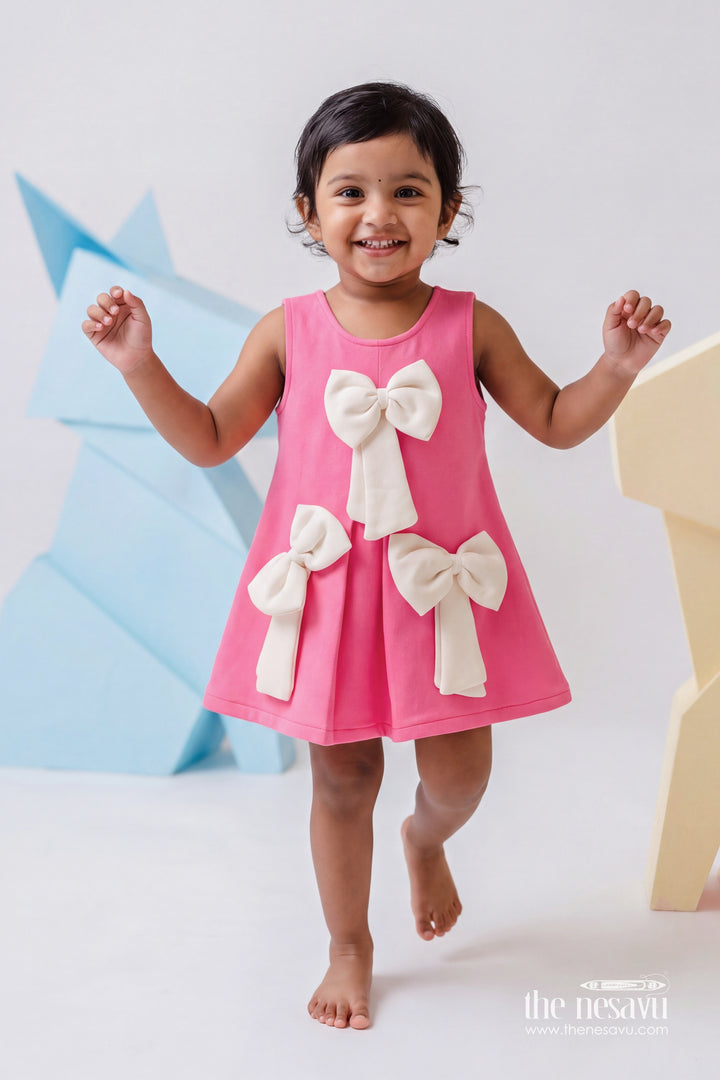 Girls Bow Frock for Birthday Outings and Family Celebrations