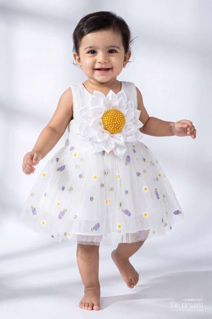 Baby Girl Polka Dot Frock for First Birthday and Cake Cutting