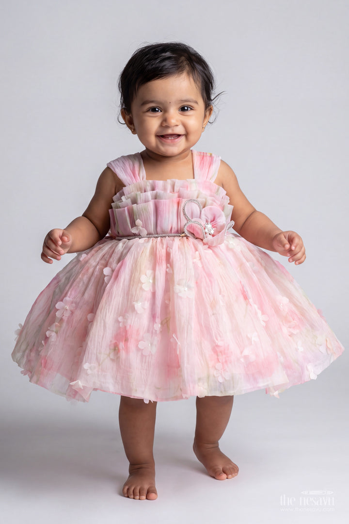 Party Dress for Girls with Digital Print for Festive Occasions