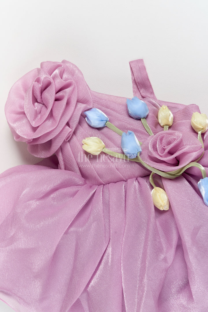 Designer Frock for Girls in Purple for Festive Gatherings