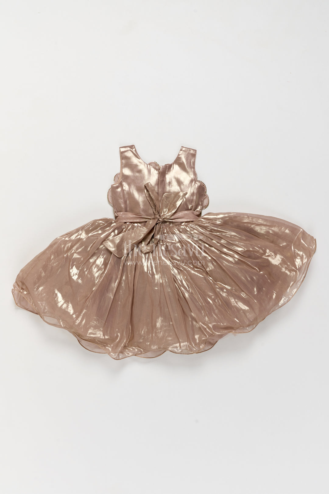 Designer Frock for Girls in Cream for Milestone Days