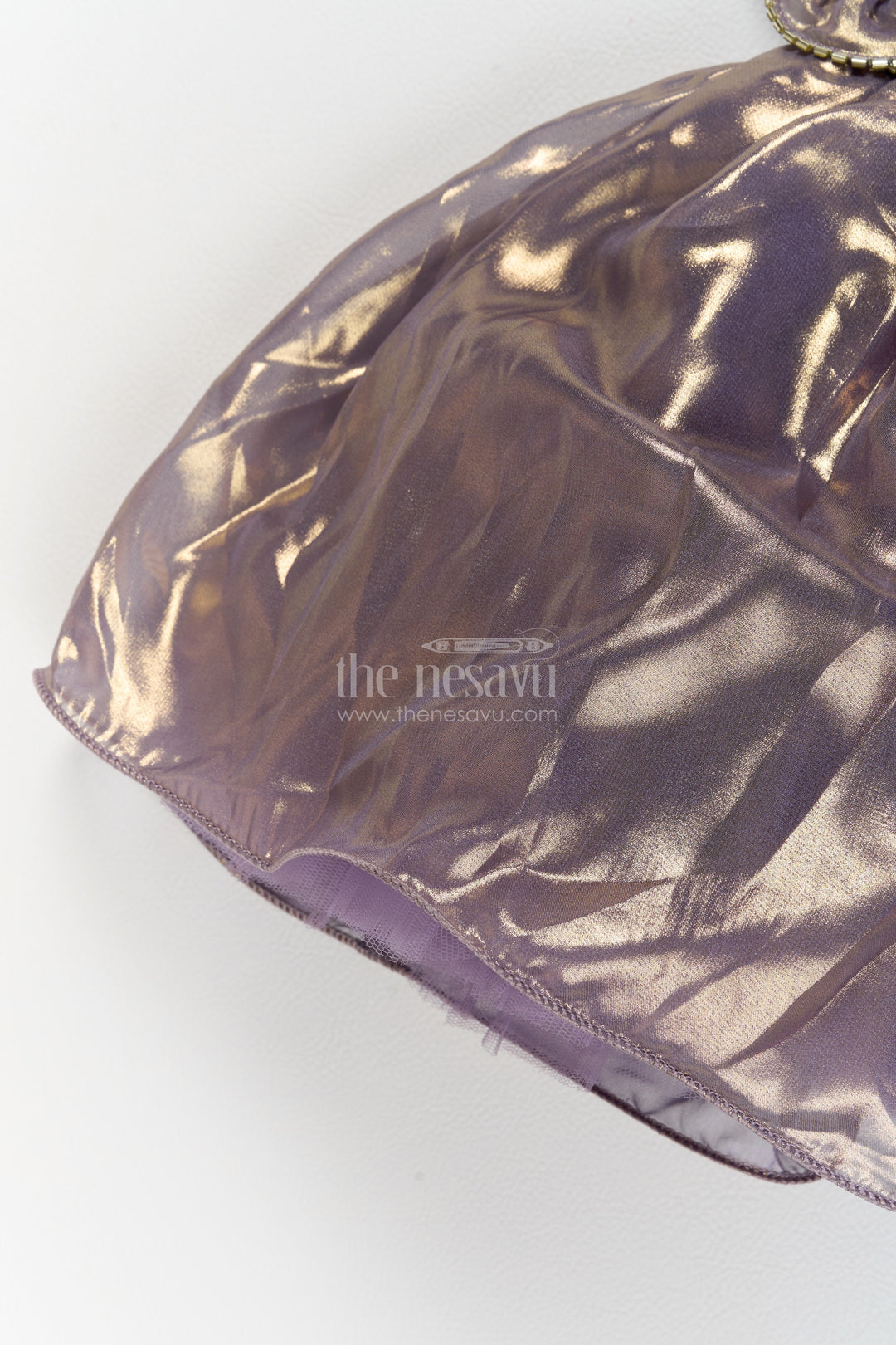 Girls Party Frock in Purple with Sequin Work