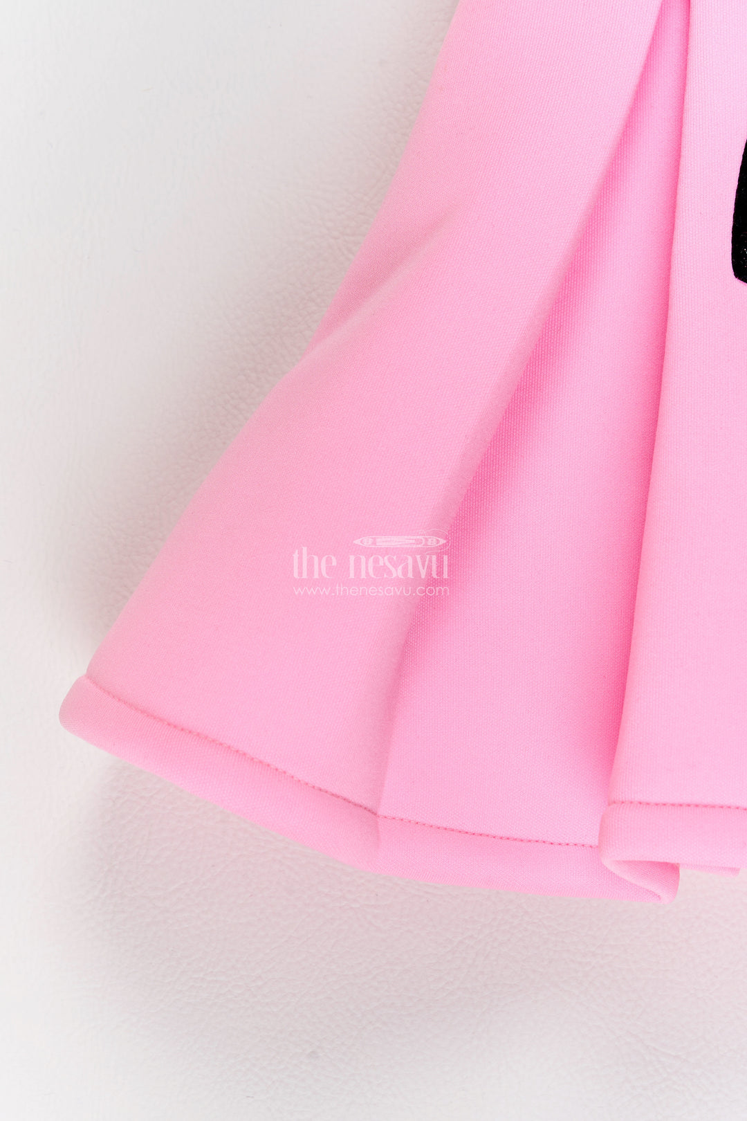Girls Pink Character Shoulder Bows Scuba Party Frock