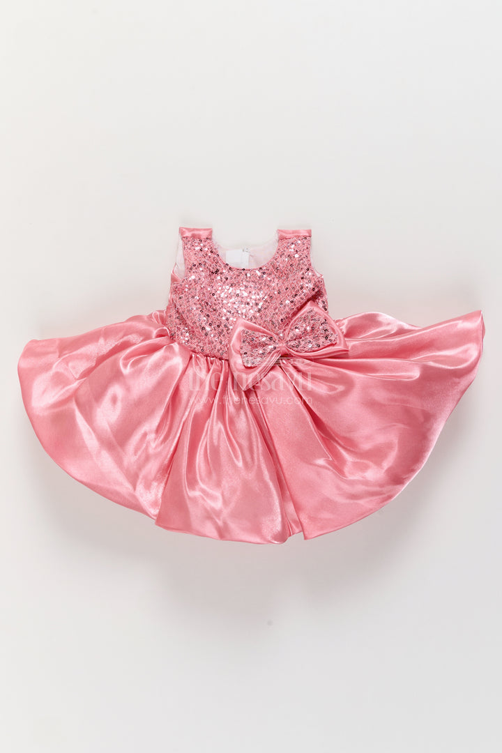 Designer Frock for Girls in Pink for Festive Gatherings