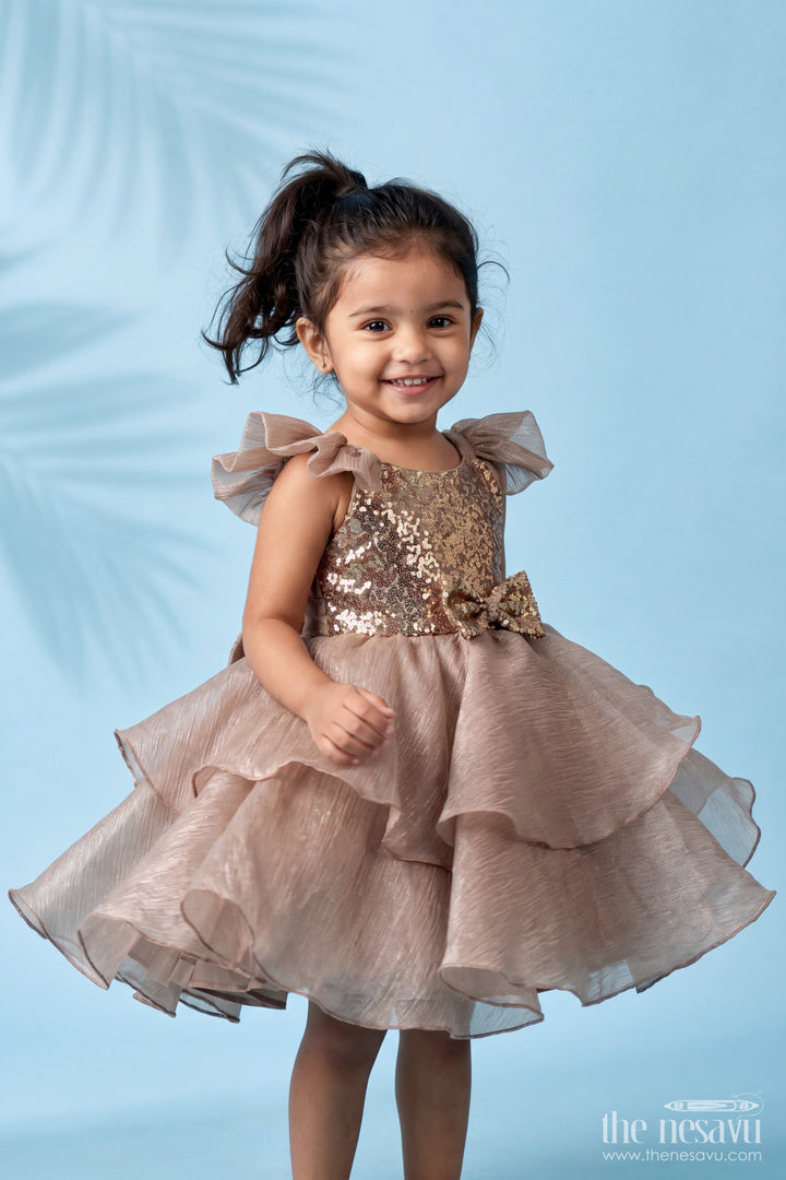 Party Dress for Girls in Green for Family Celebrations