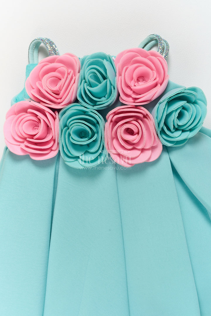 Girls Party Frock in Blue for Special Functions