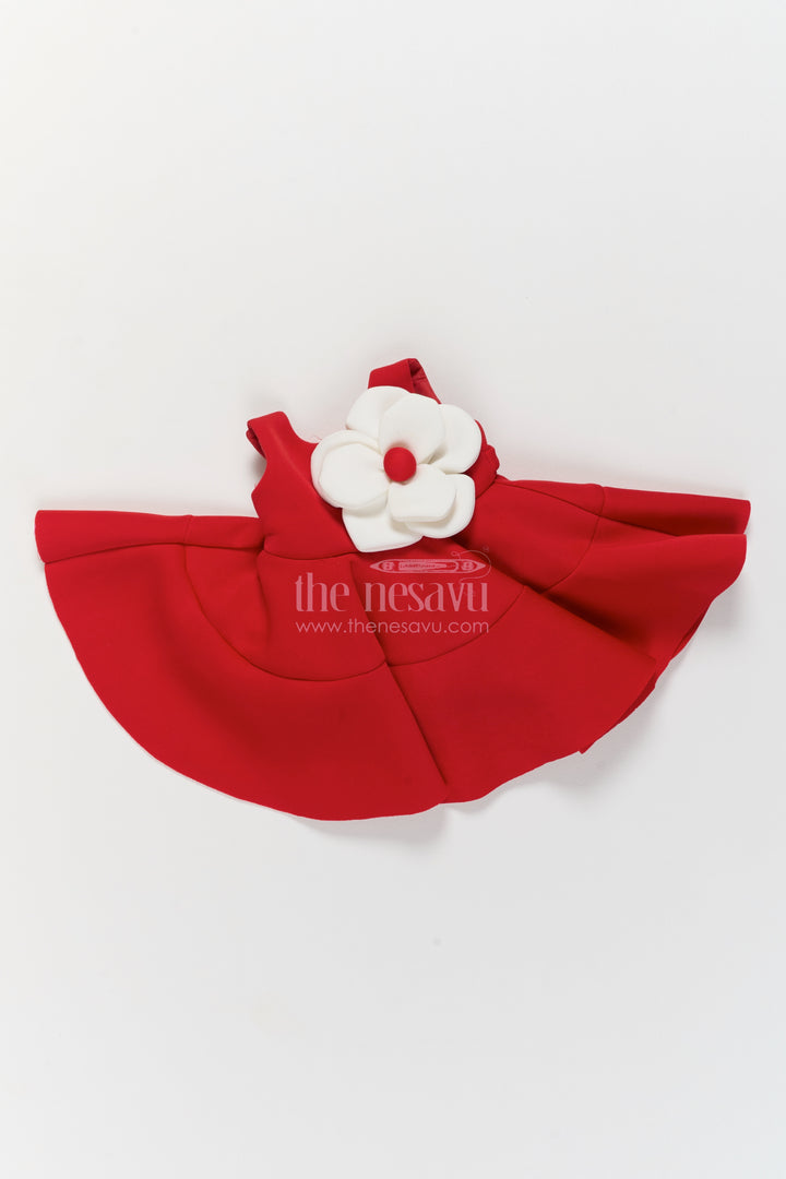Party Dress for Girls in Red for Ceremony Dressing
