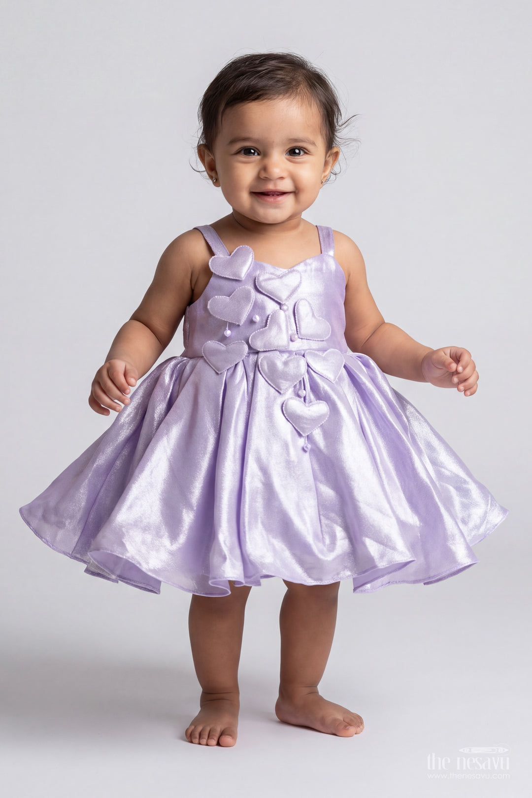 Girls Party Frock in Purple with Smart Tailoring