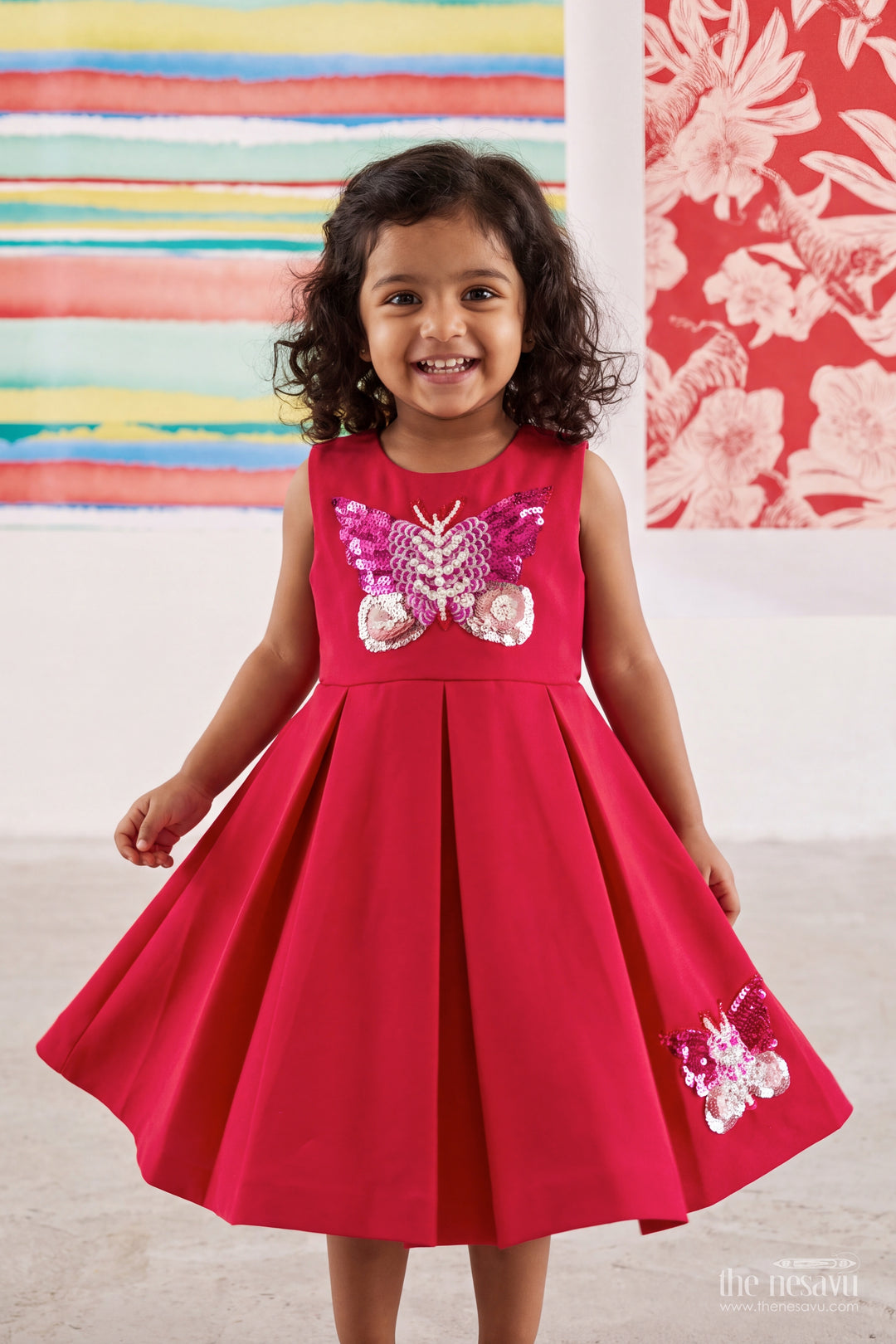 Designer Frock for Girls with Sequin Work for Festive Occasions