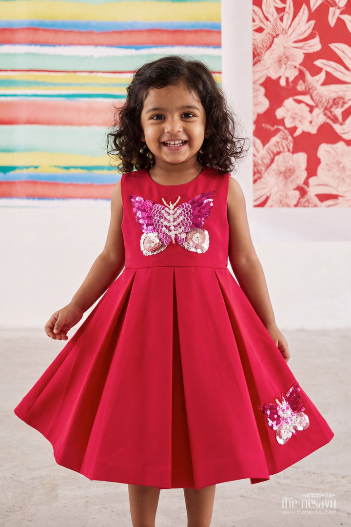 Designer Frock for Girls with Sequin Work for Festive Occasions