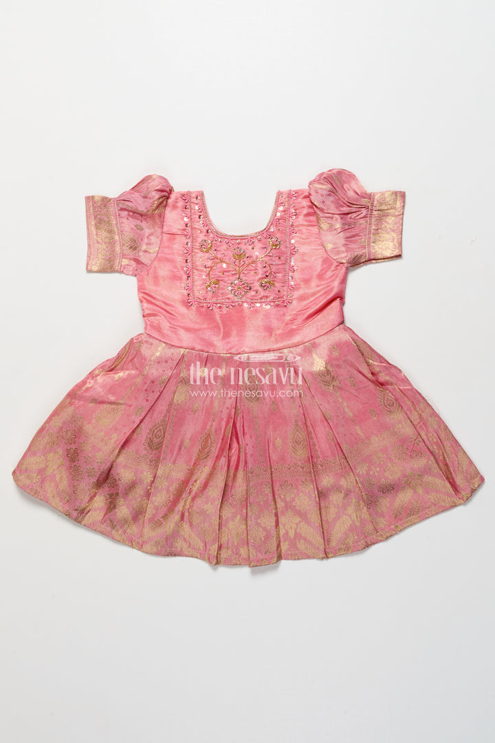 Baby Girl Silk Frock for Birthdays and Ethnic Celebrations