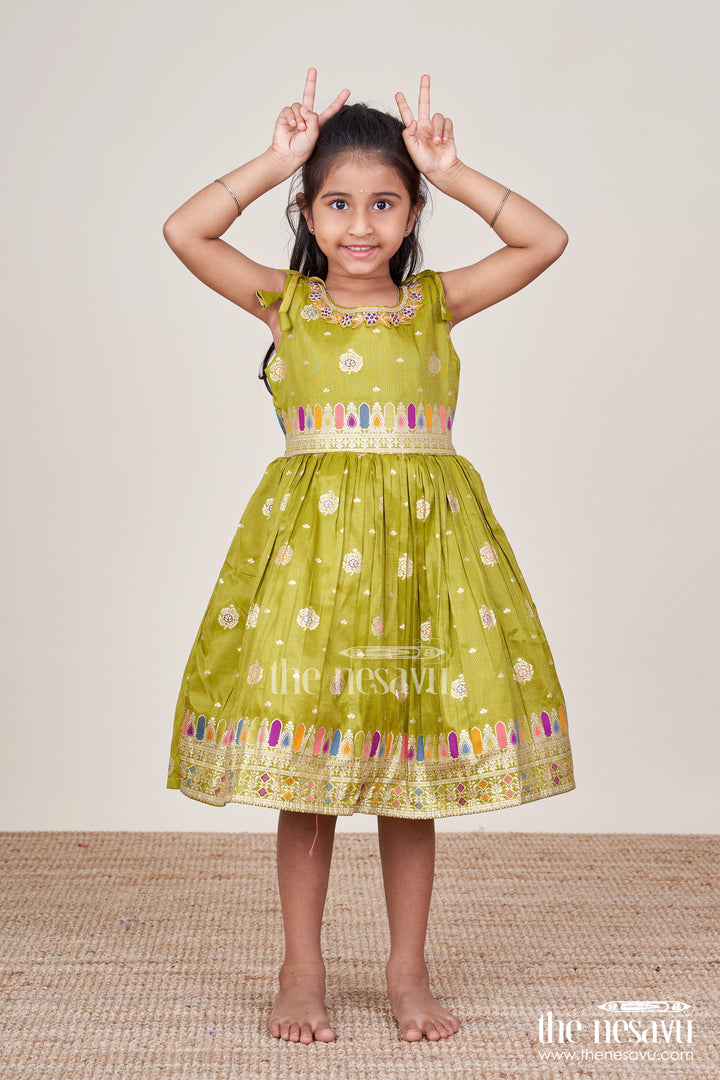 Baby Girl Ethnic Frock for Weddings and Festive Occasions