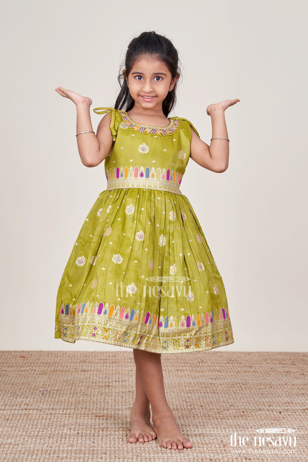 Baby Girl Ethnic Frock for Weddings and Festive Occasions