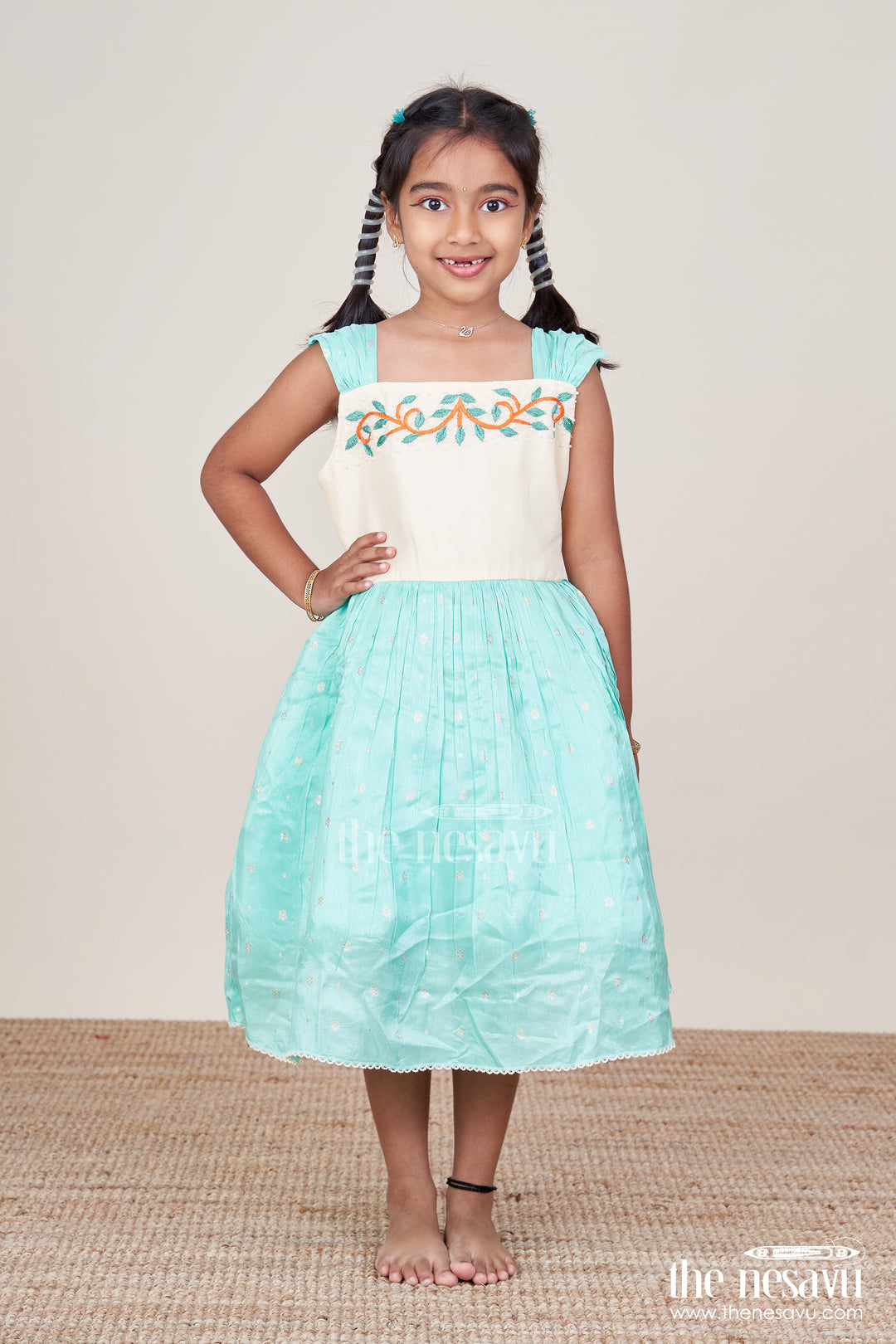 Baby Girl Silk Frock for Birthday Celebrations and Party Wear