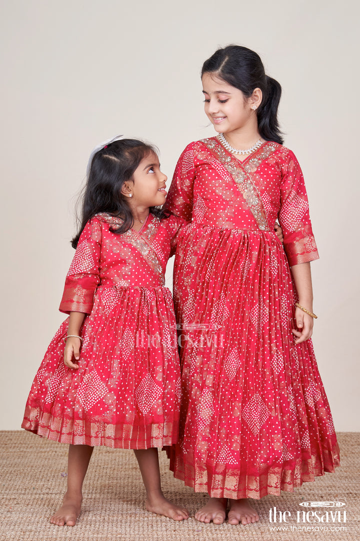Baby Silk Frock with Jacquard Weave for Traditional Celebrations