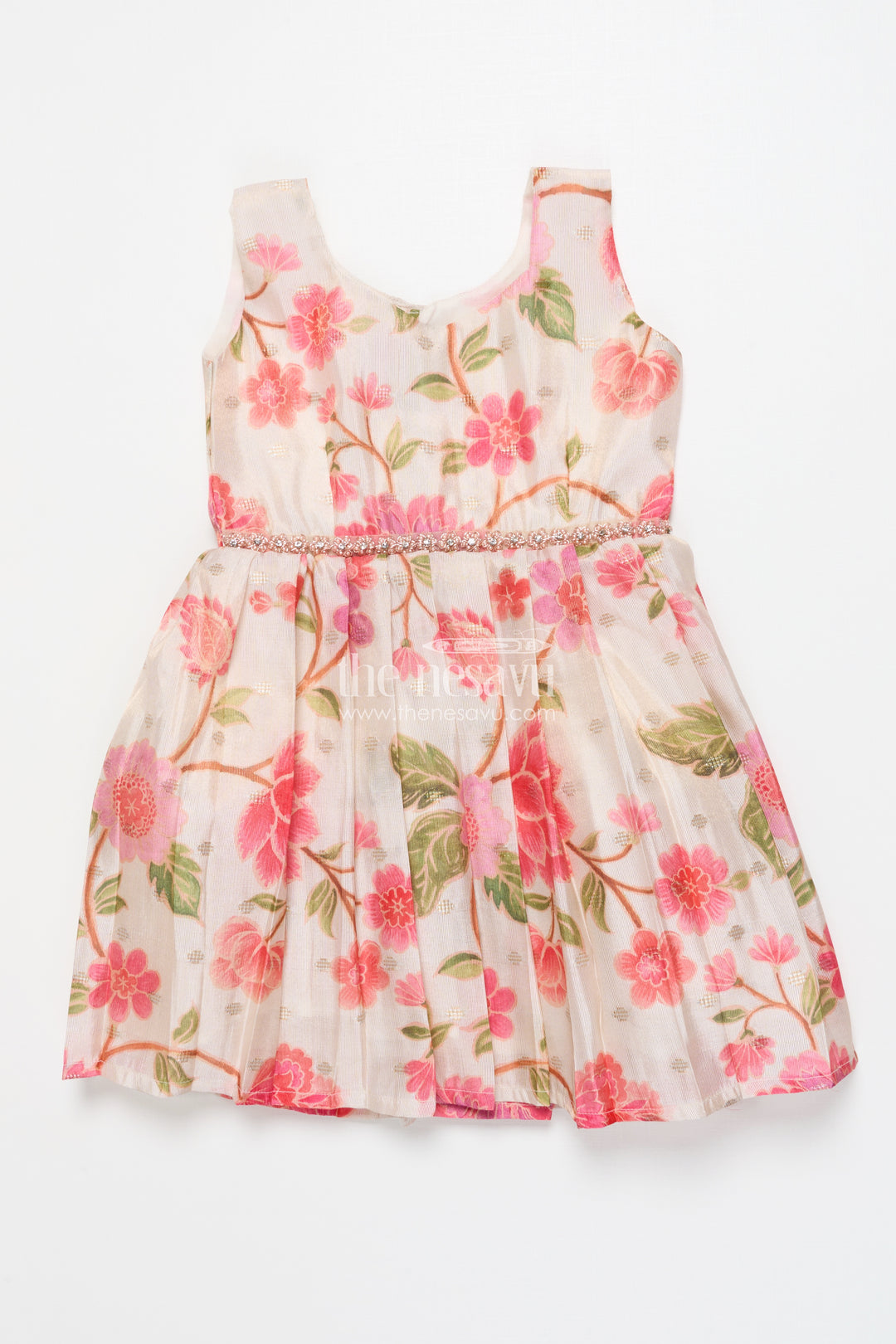 Floral Silk Frock for Baby Girls for Birthday Parties and Photoshoots