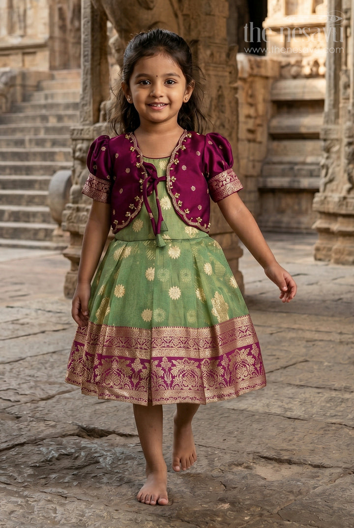 Silk Frock for Baby Girl’s First Festival or Family Function