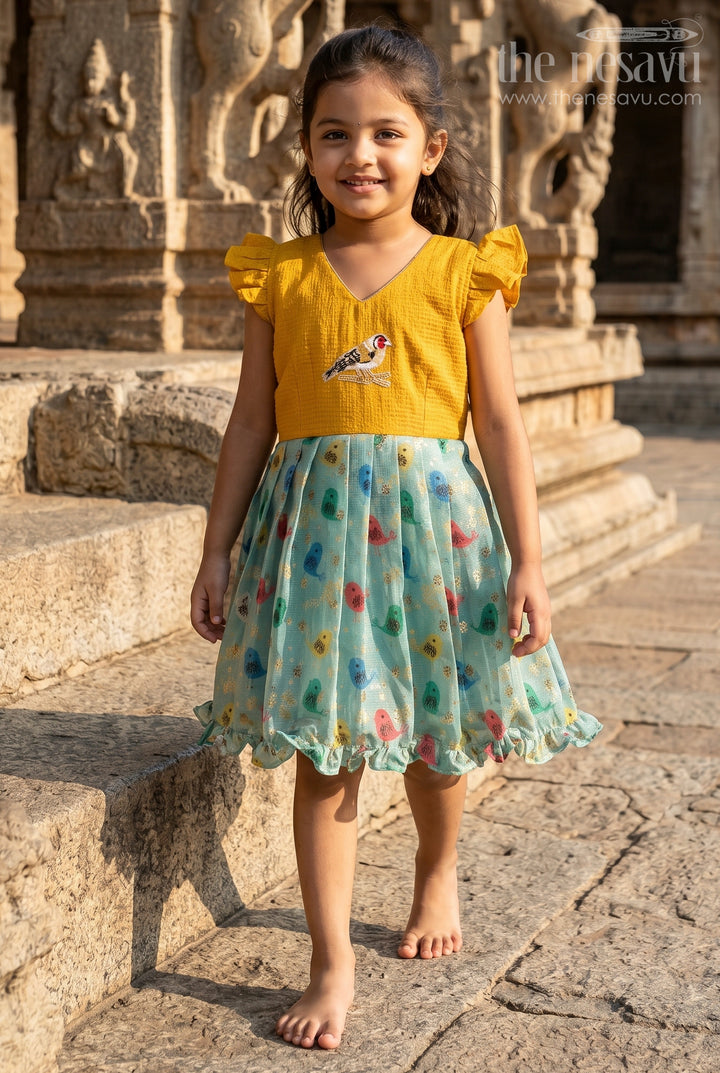 Baby Girl Silk Frock for Casual Festive Wear and Outings