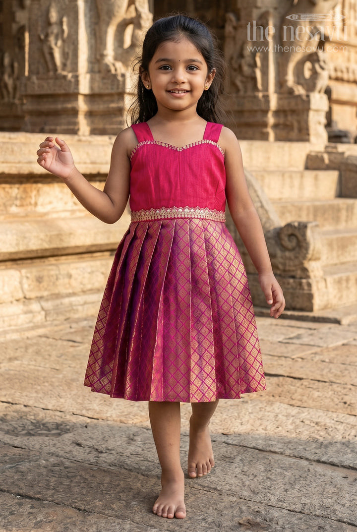 Baby Girl Silk Frock for Marriage and Festive Occasions