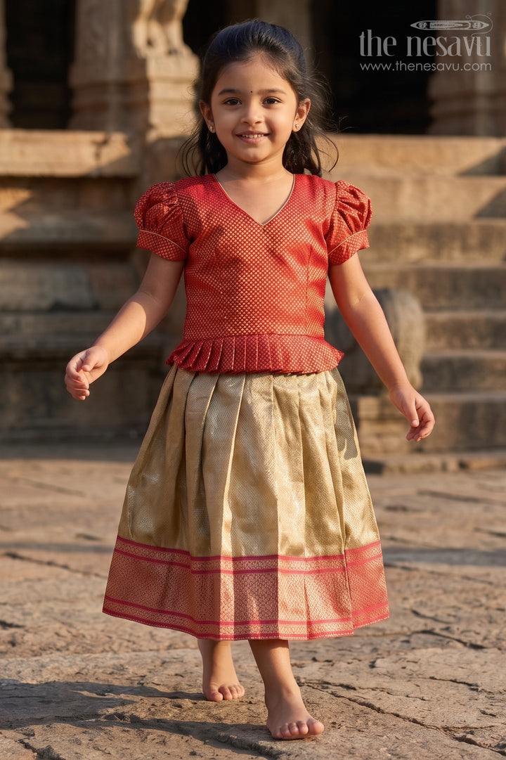 Baby Girl Silk Frock for Festivals and Traditional Celebrations