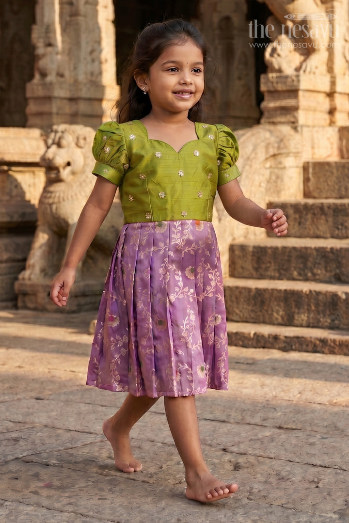 Baby Girl Silk Frock for Festive Occasions and Traditional Wear