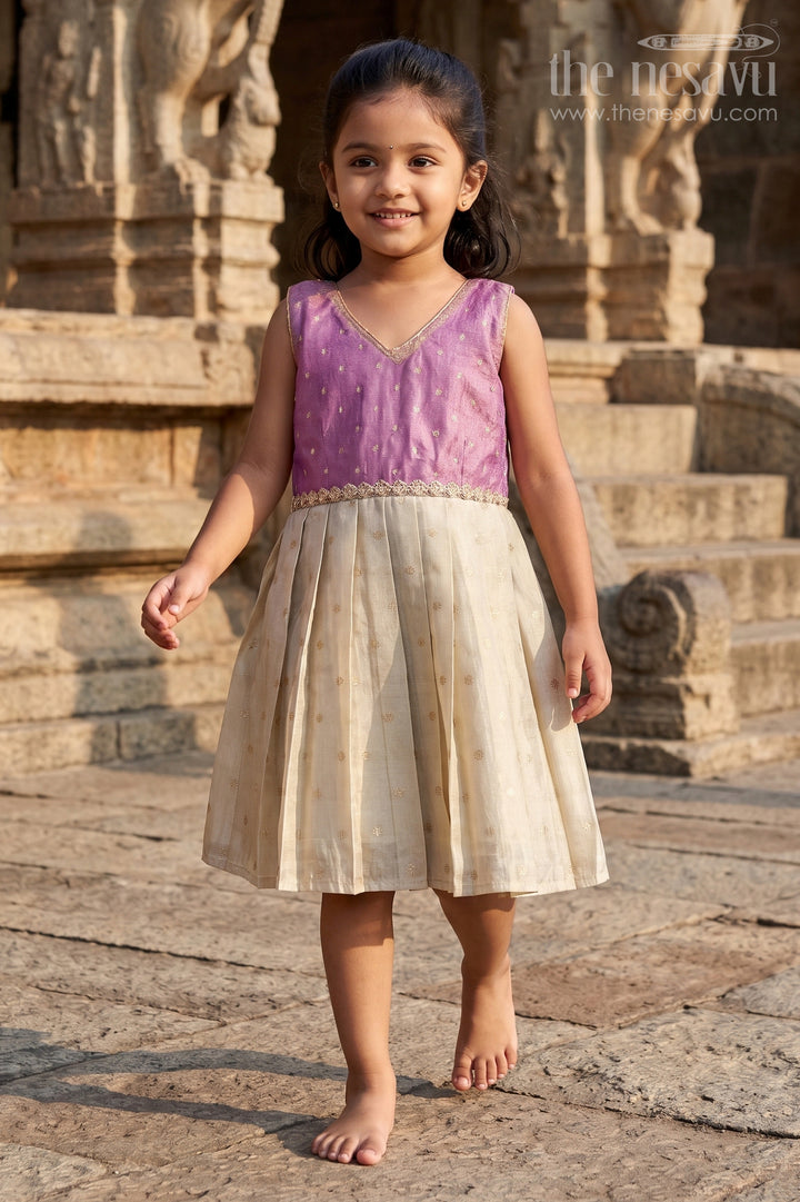 Baby Girl Silk Frock for Temple Visit and Festive Celebrations