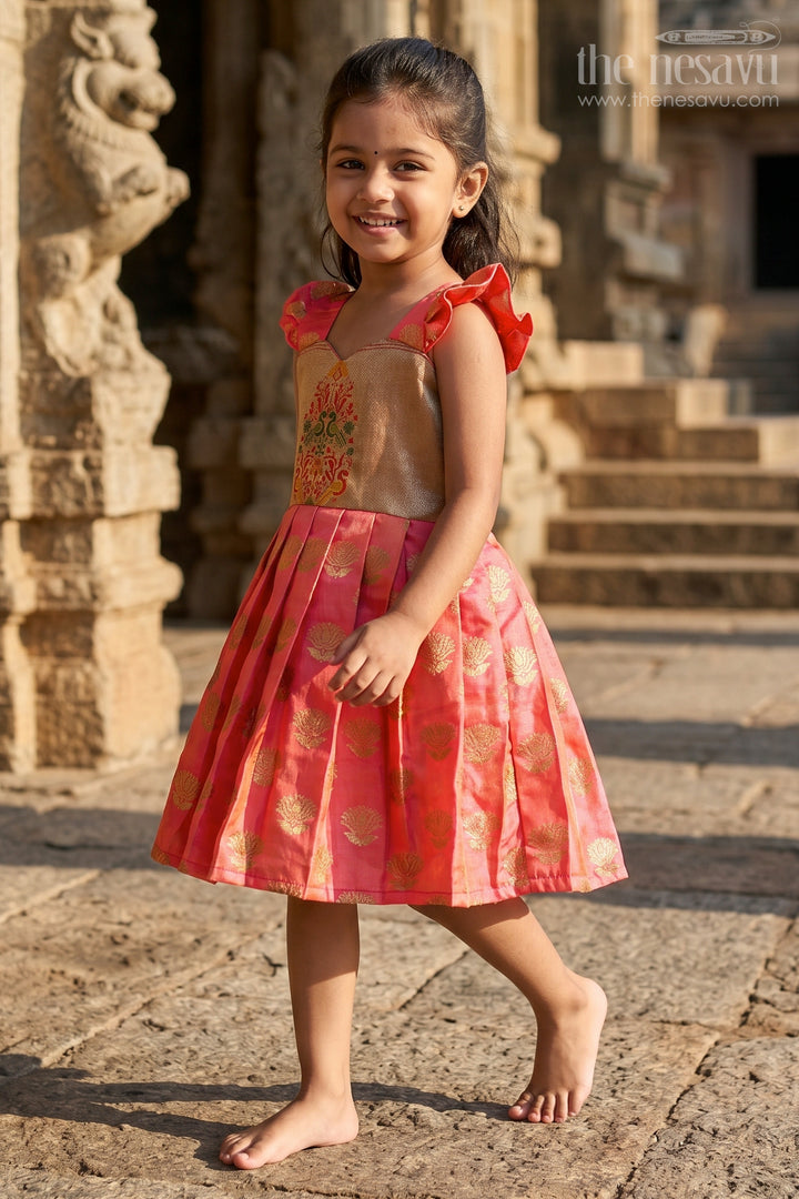 Baby Girl Silk Frock for Festive Celebrations and Special Occasions